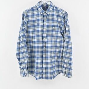 VINEYARD VINES Mens Plaid Shirt Size M Slim Longshore‎ Blue Green Button Casual